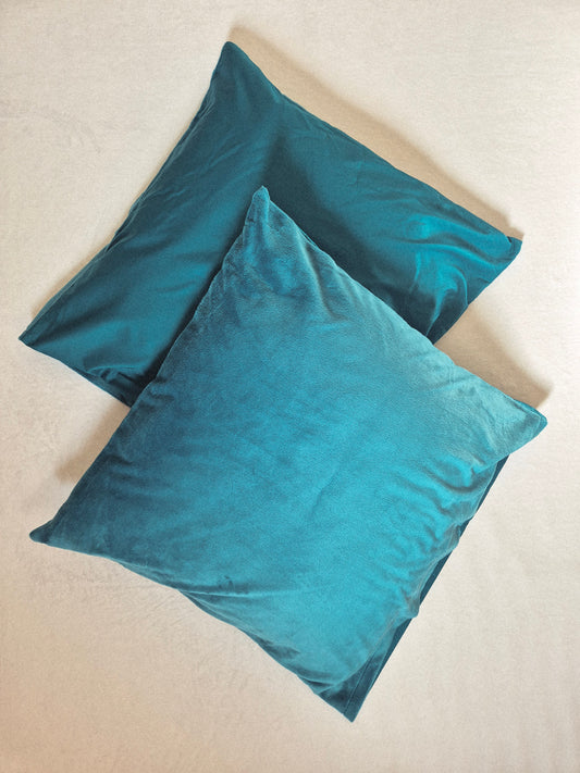 Taie d'oreillers à l'unité Bleu calanque