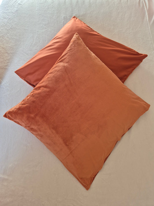 Taie d'oreillers à l'unité Terre d'ocre